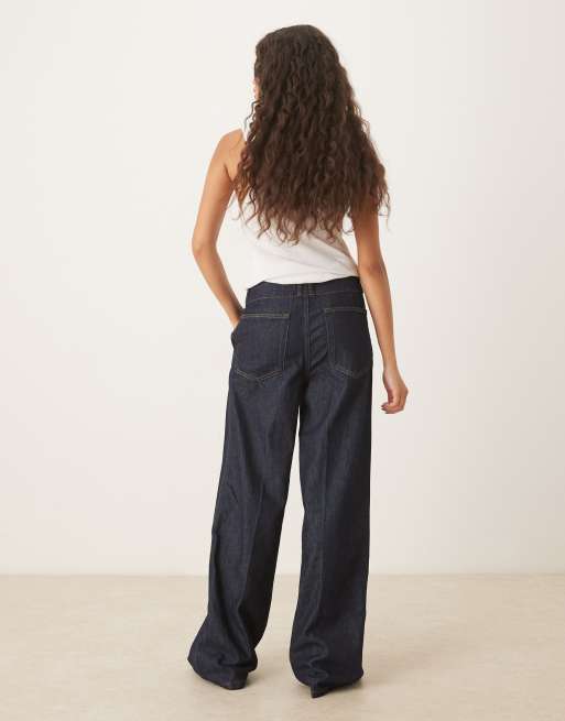 Mango - Skræddersyede blå bukser i denimlook - Del af sæt, 2 af 5