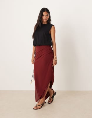 Mango Sleeveless Bubble Hem Top In Black