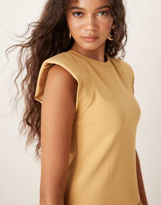Mango sleeveless knit dress in yellow, 2 of 4