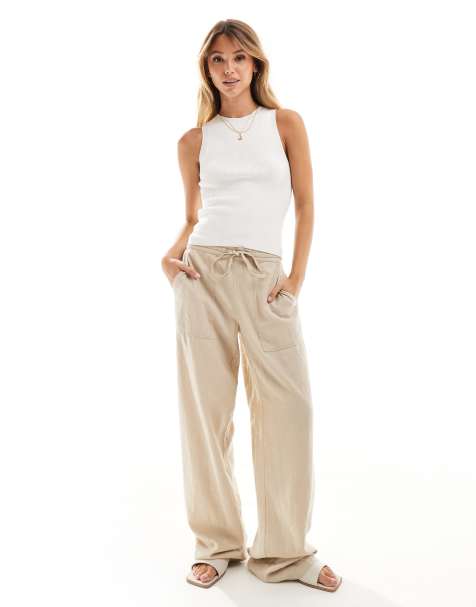 Mango sleeveless knitted racer tank top in white - view 1
