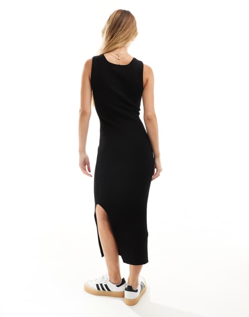 Black jersey dress sleeveless sales
