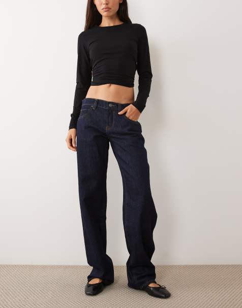Mango slim barrel jean in indigo - view 1