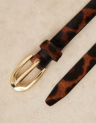 Mango Slim Belt In Brown