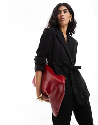 Mango slim blazer in black - part of a set