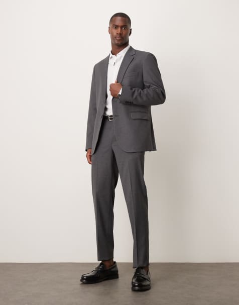 Mango – Slim Fit Anzug in Grau - view 1