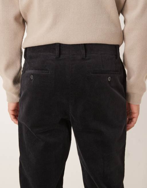 Mango slim fit cord trousers in black, 5 of 5
