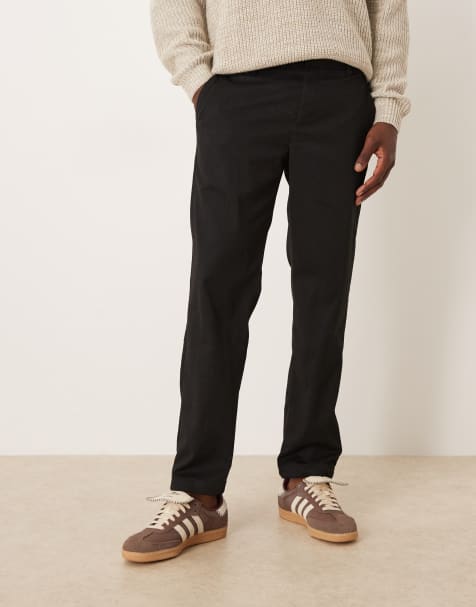 Mango slim fit joggers in charcoal
