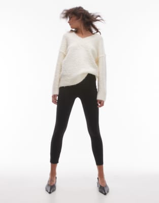 Mango slim fit legging in black