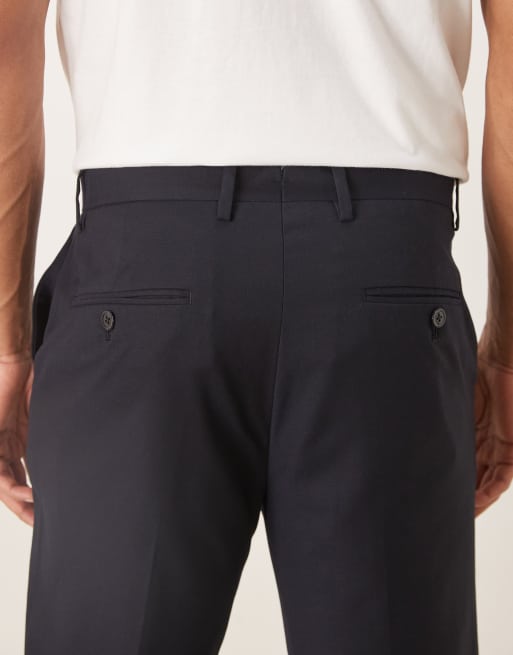 Mango slim fit pants in navy, 4 of 5