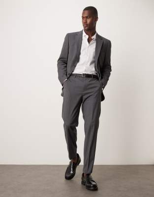 Mango Slim Fit Suit Blazer In Gray