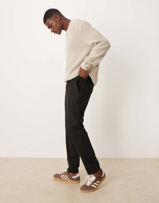 Mango slim fit sweatpants in charcoal, 3 of 5