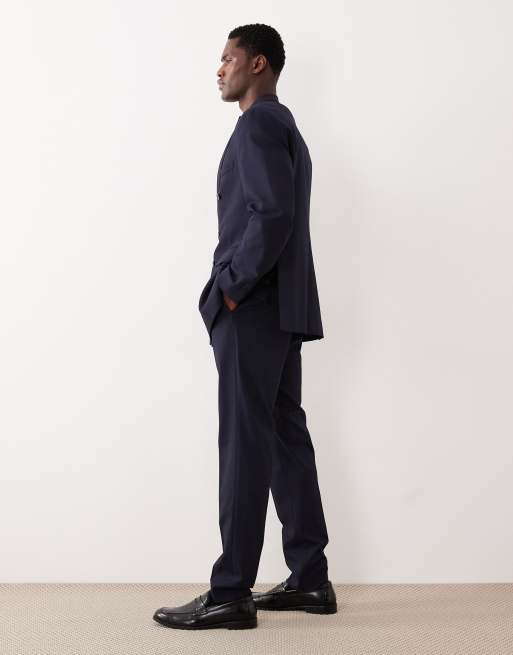 Mango slim fit tailored trouser co-ord in navy, 3 of 5