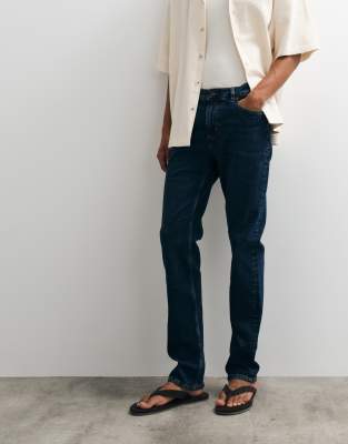 Mango Slim Jeans In Blue
