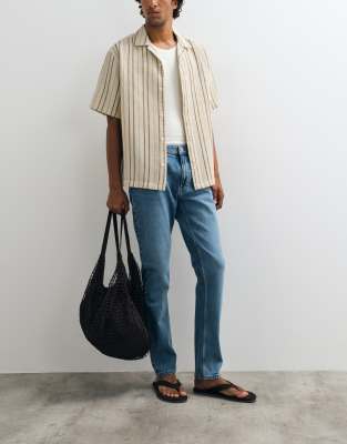 Mango Slim Jeans In Blue