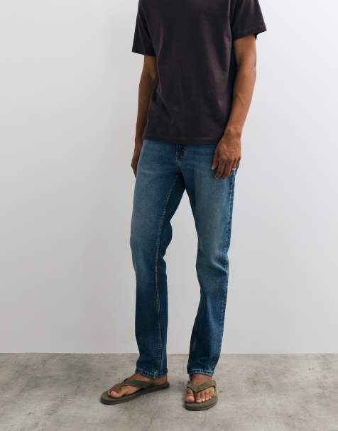Mango slim jeans in middenblauw - view 1
