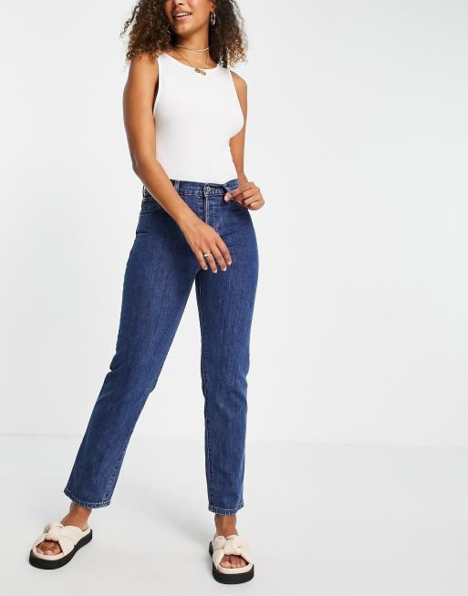 Mango slim leg jeans in blue