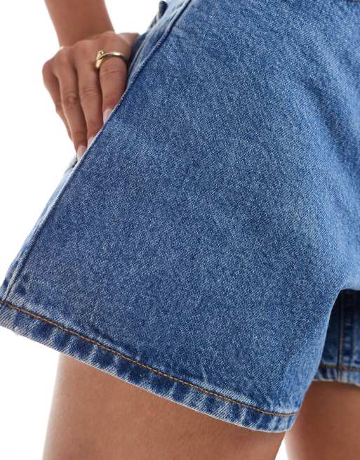 Mango slim shorts in blue, 2 of 5