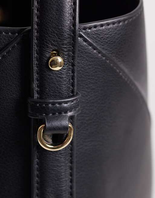 Mango slim shoulder bag in black, 4 of 4