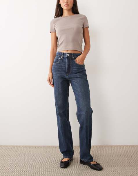 Mango slim straight jean in dark blue - view 1