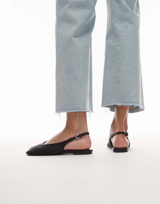 靴 Pointed Sling Back Mules Pointed Sling Back Mules