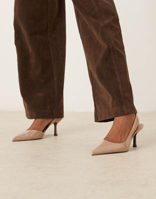 Mango Slingback Heels In Pink