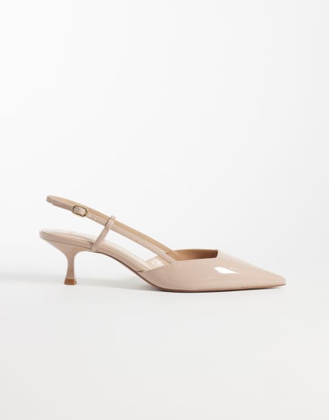 Mango slingback-pumps med hæl i beige - view 1