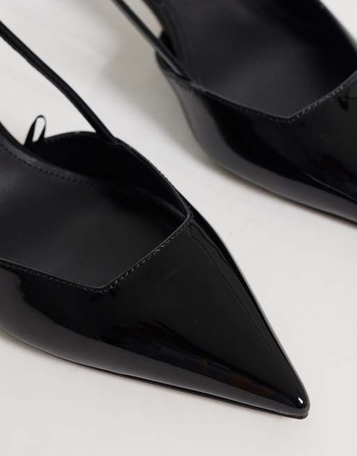 Mango Slingback-Pumps mit Absatz in Schwarz, 2 von 4