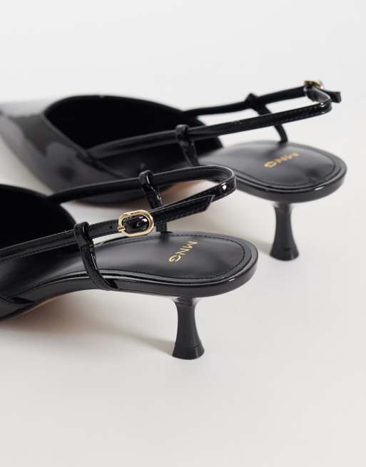 Mango Slingback-Pumps mit Absatz in Schwarz, 3 von 4