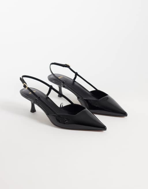 Mango Slingback-Pumps mit Absatz in Schwarz, 4 von 4