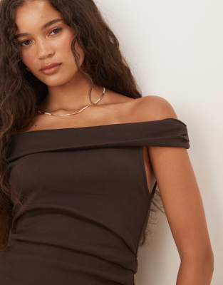 Mango Slinky One Shoulder Mini Dress