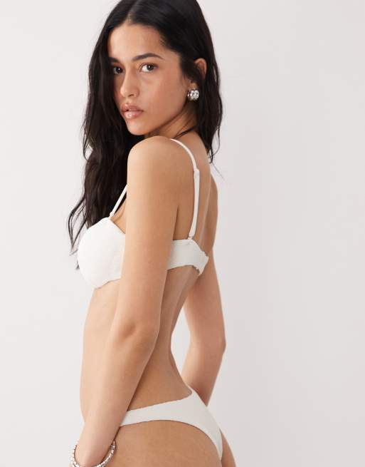 Mango - Slip bikini testurizzati bianchi, 2 di 4