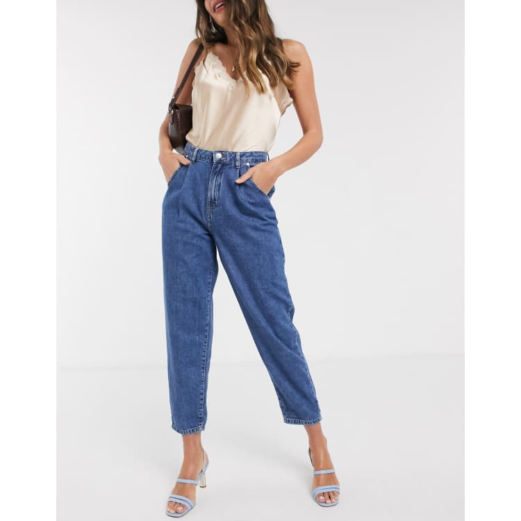 Mango slouch jeans in mid blue ASOS