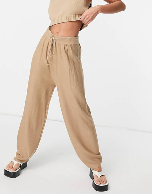 Mango slouchy comfy trouser in camel
