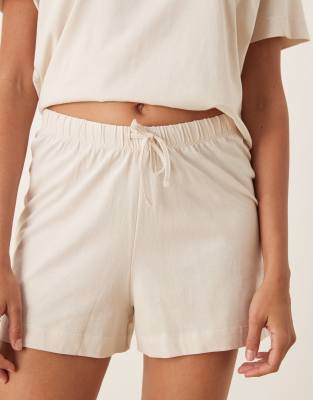 Mango Slouchy Cotton T-shirt And Shorts Pajama Set