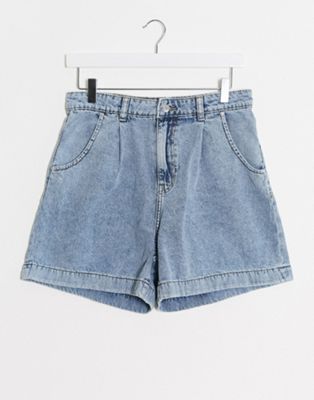 slouchy jean shorts