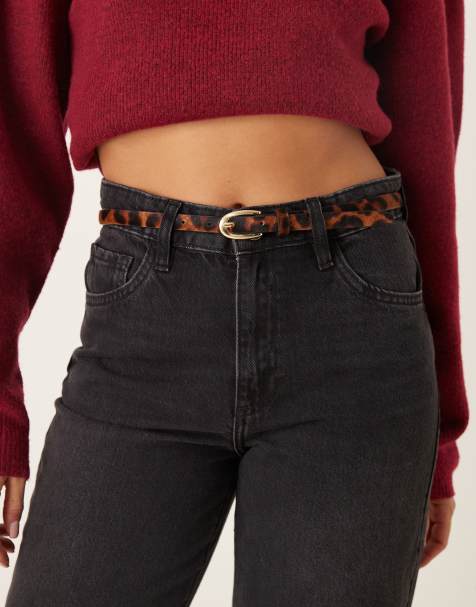 Mango - Smalt bælte i leopardprint - view 1