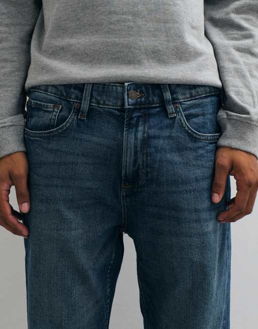 Mango smaltoelopende jeans in blauw, 5 van 5