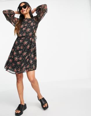 Mango Smock Dress In Floral multi ModeSens