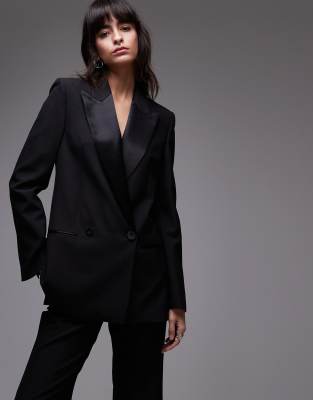 Mango - Smoking-Blazer in Schwarz, Kombiteil