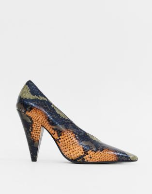 mango snake print shoes