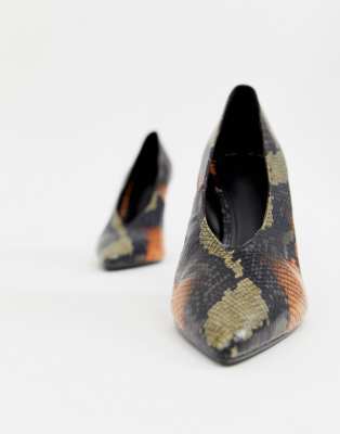 mango snake print shoes