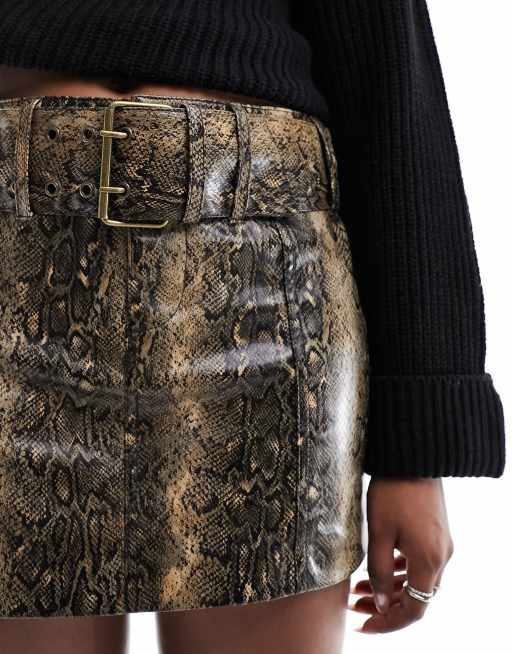 Mango snake sale print skirt