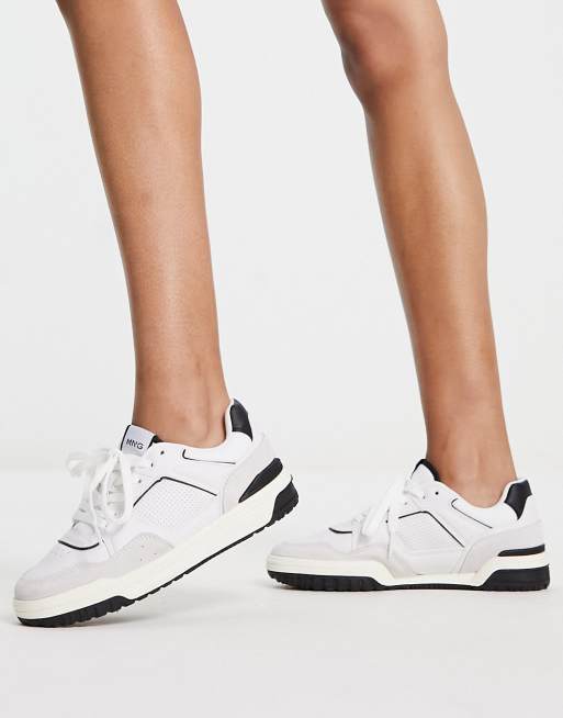 Mango Sneaker in WeiB im Retro Design im dicker Sohle ASOS