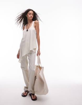 MANGO SOFT TOUCH ASYMMETRIC HEM TOP 