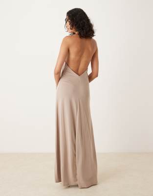 Mango Soft Touch Halter Maxi Dress