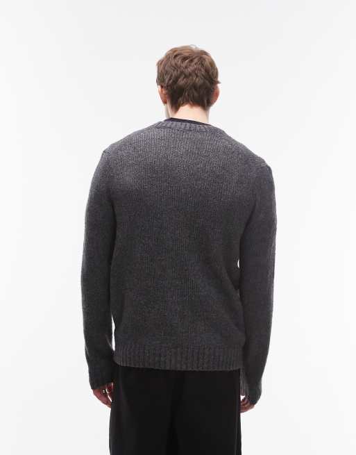 Mango soft touch wool mix cardigan in charcoal, 4 of 4