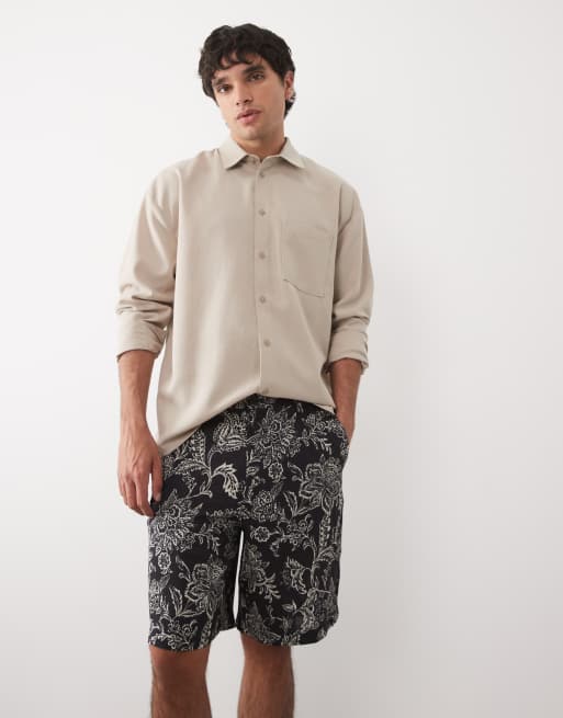 Mango - Sort skjorte med retro-inspireret paisly-print - Del af sæt, 2 af 5