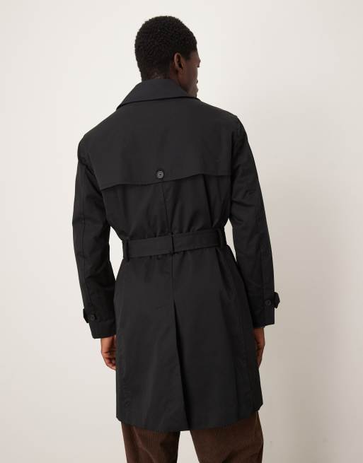 Mango - Sort trenchcoat i bomuldsblanding, 3 af 5