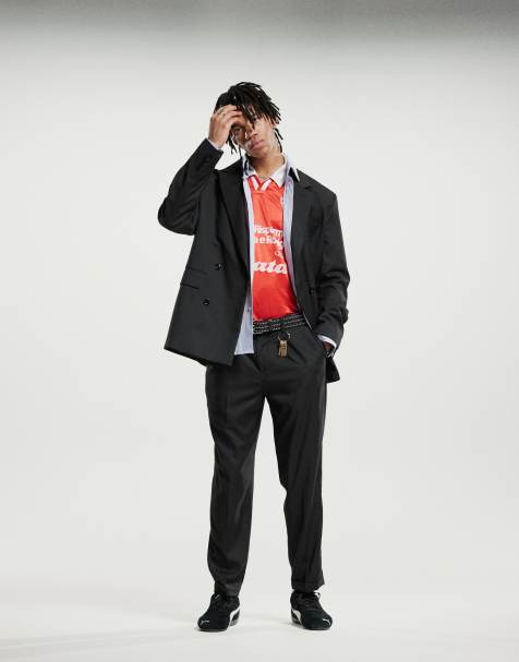 Mango - Sorte skræddersyede bukser med plisseringer foran - Del af sæt - view 1