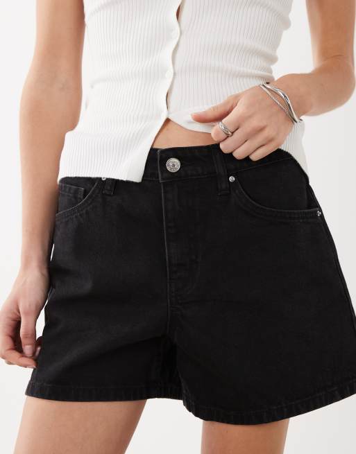 Mango - Sorte skræddersyede shorts i 100% bomuld, 4 af 5